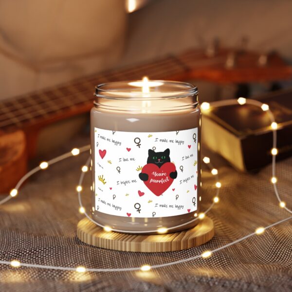 Love Scented Candle | You’re Purrfect Cat Design - 9oz - Image 4